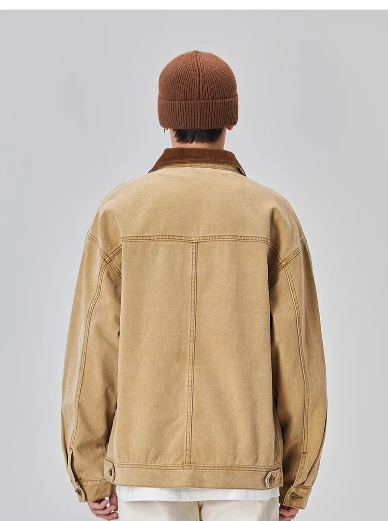 Y2K Vintage Washed Workwear Denim Jacket