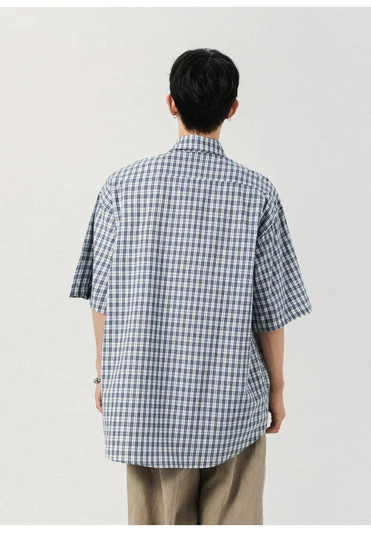 Men's Cool Stylish Plaid Short Sleeve Shirt