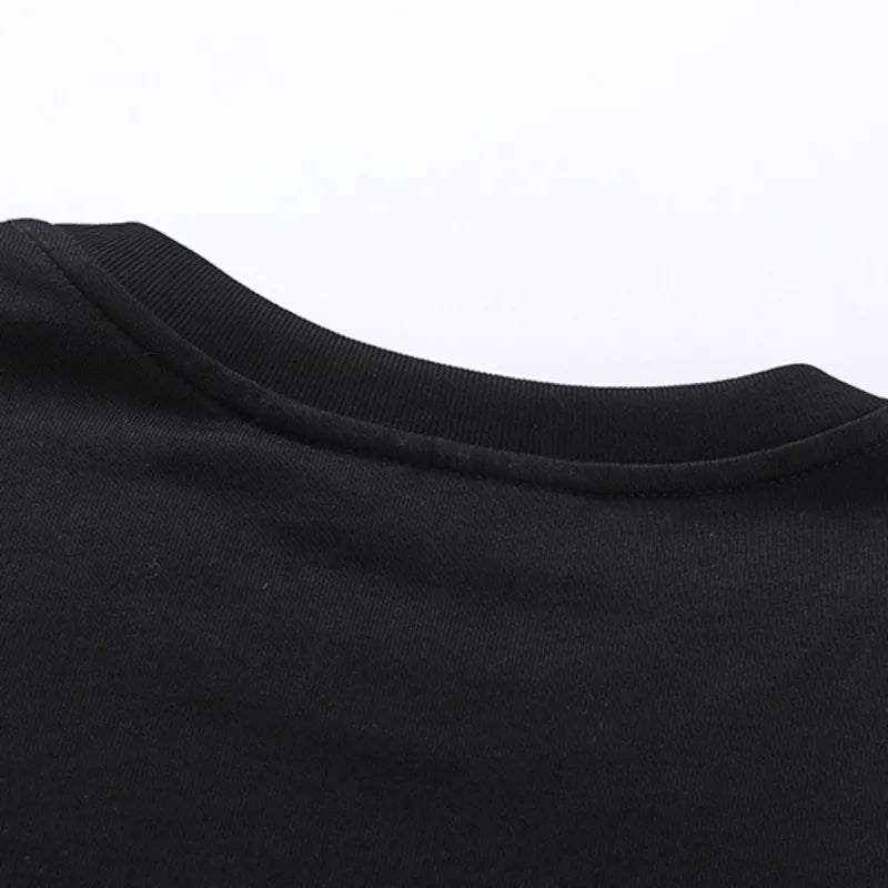 Flame Embroidered Patchwork T-Shirt
