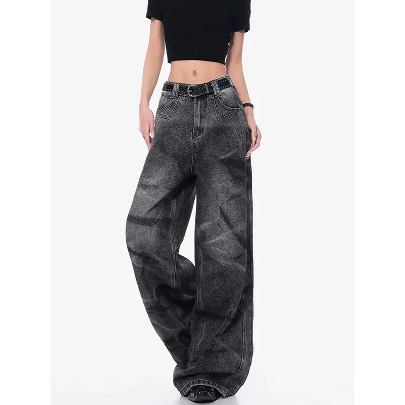 American Style Retro High Vintage Workwear Jeans