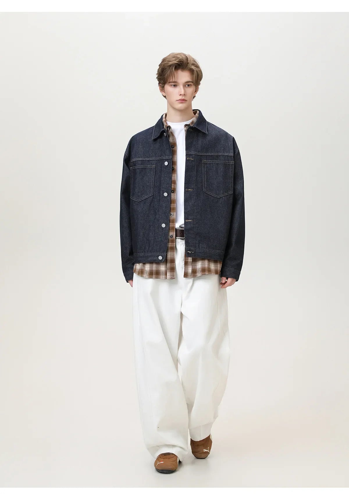 Vibrant Double Pocket Workwear Denim Jacket