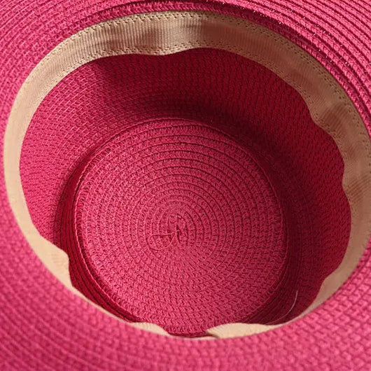 Straw Boater Swim Hat