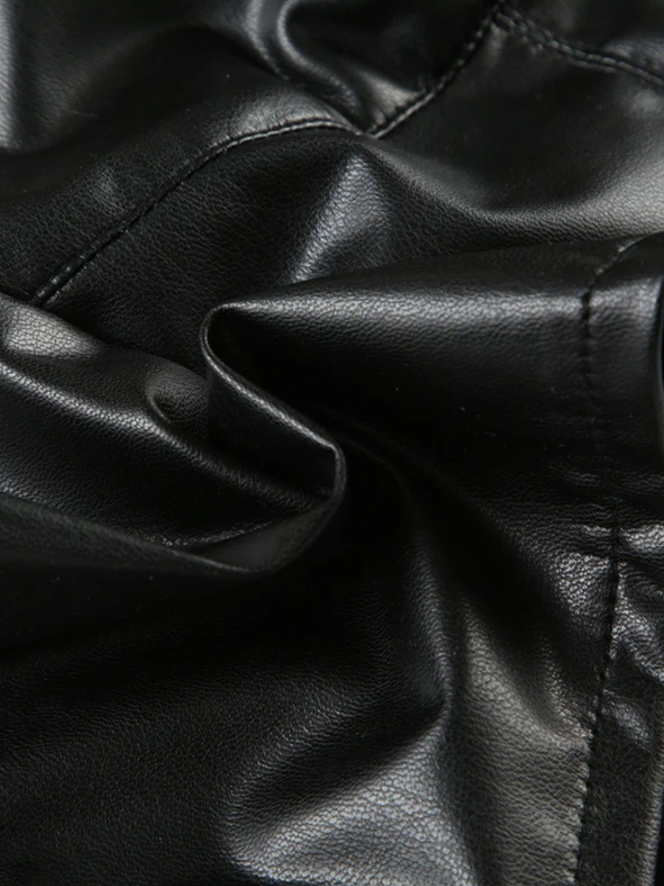 Y2K Baddie Faux Leather Crop Top