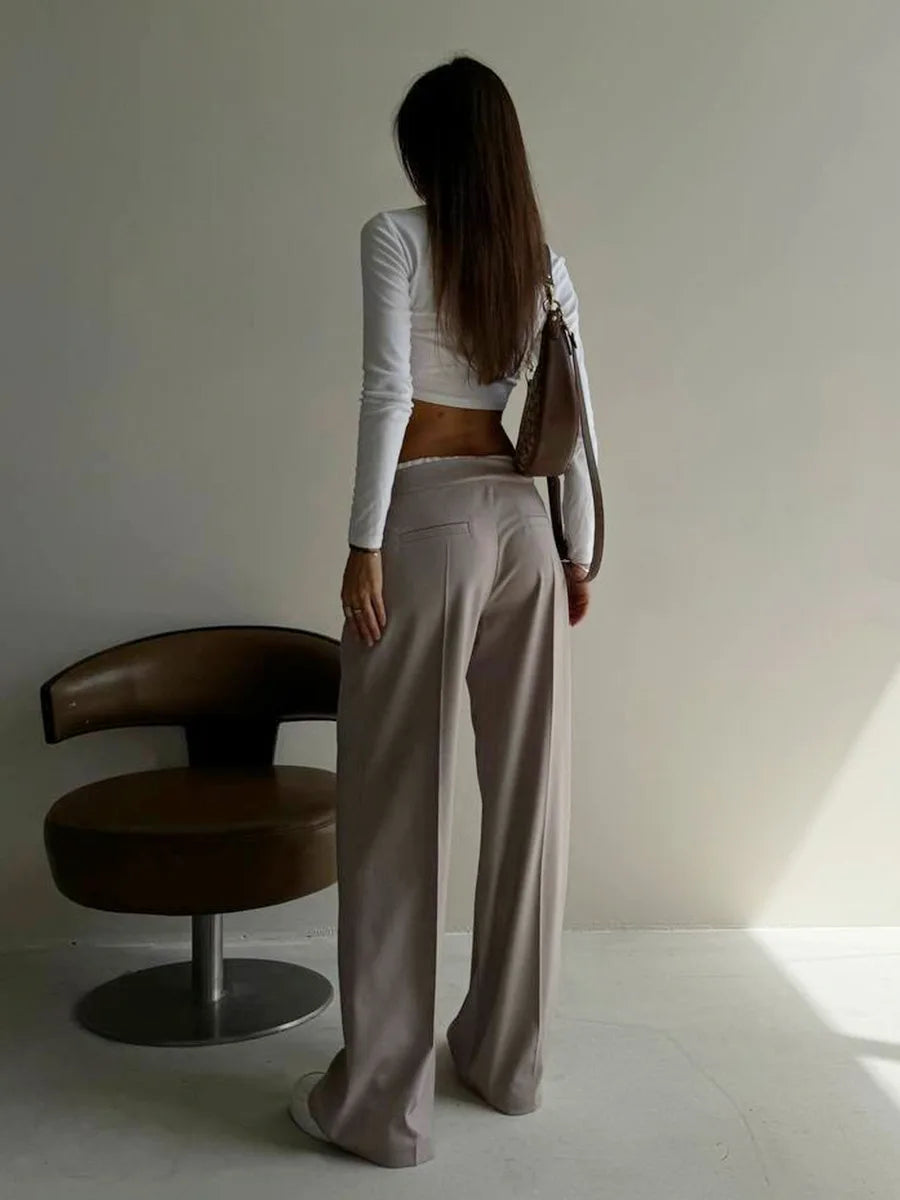 Y2K Casual Tailored Pants