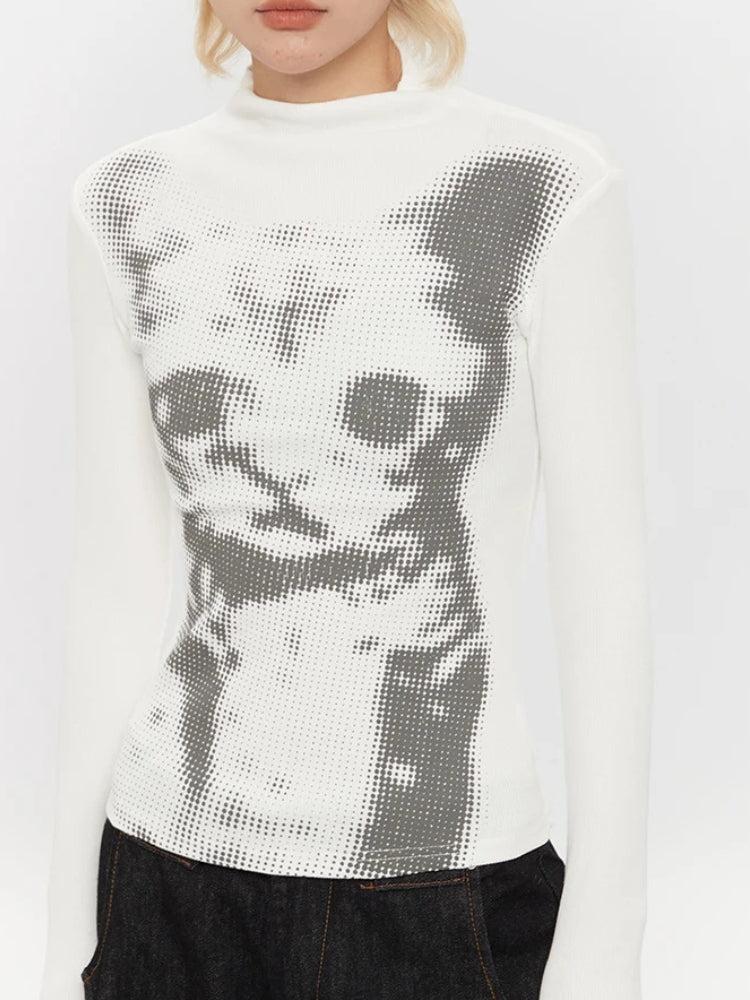 Y2K Cat High Neck Top