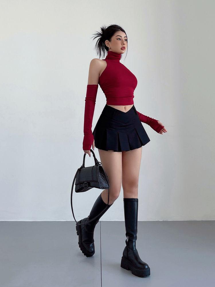 Y2K College Mini Skirt