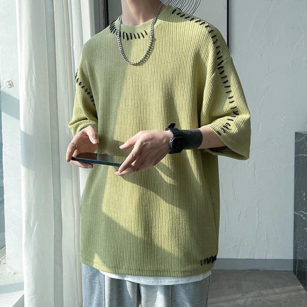 Y2K Contrast Stitch Tee