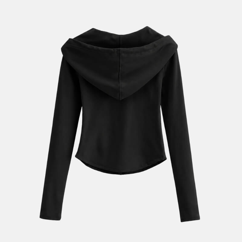 Y2K Cropped Zip Hoodie