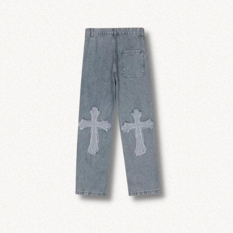 Y2K Cross Baggy Jeans