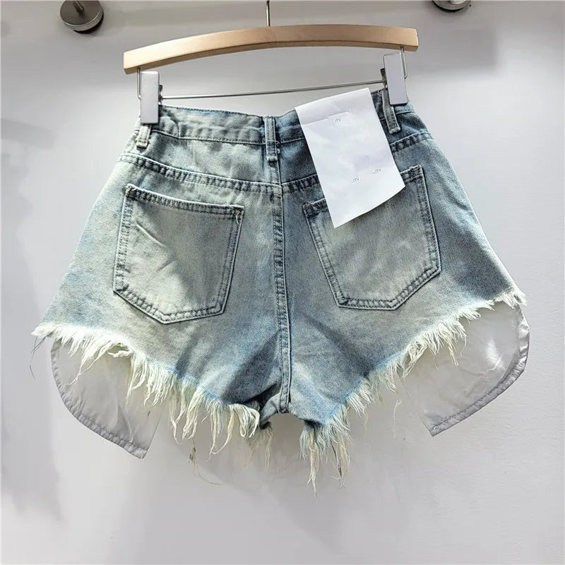Y2K Distressed Denim Mini Shorts