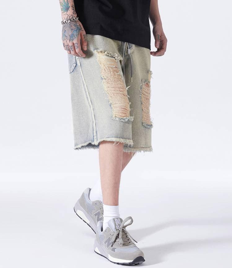 Y2K Distressed Denim Shorts