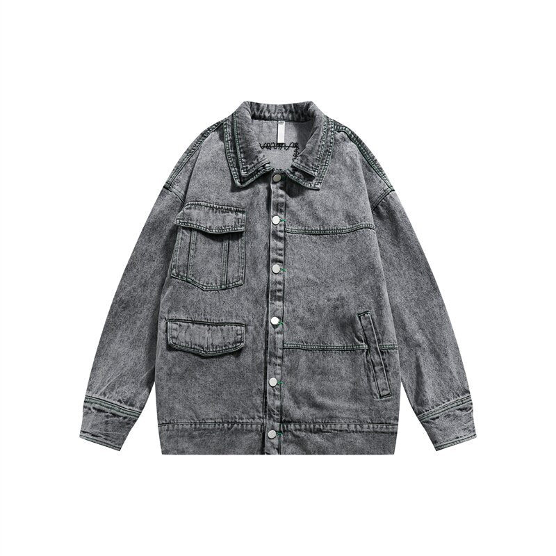 Y2K Double-Collared Denim Jacket