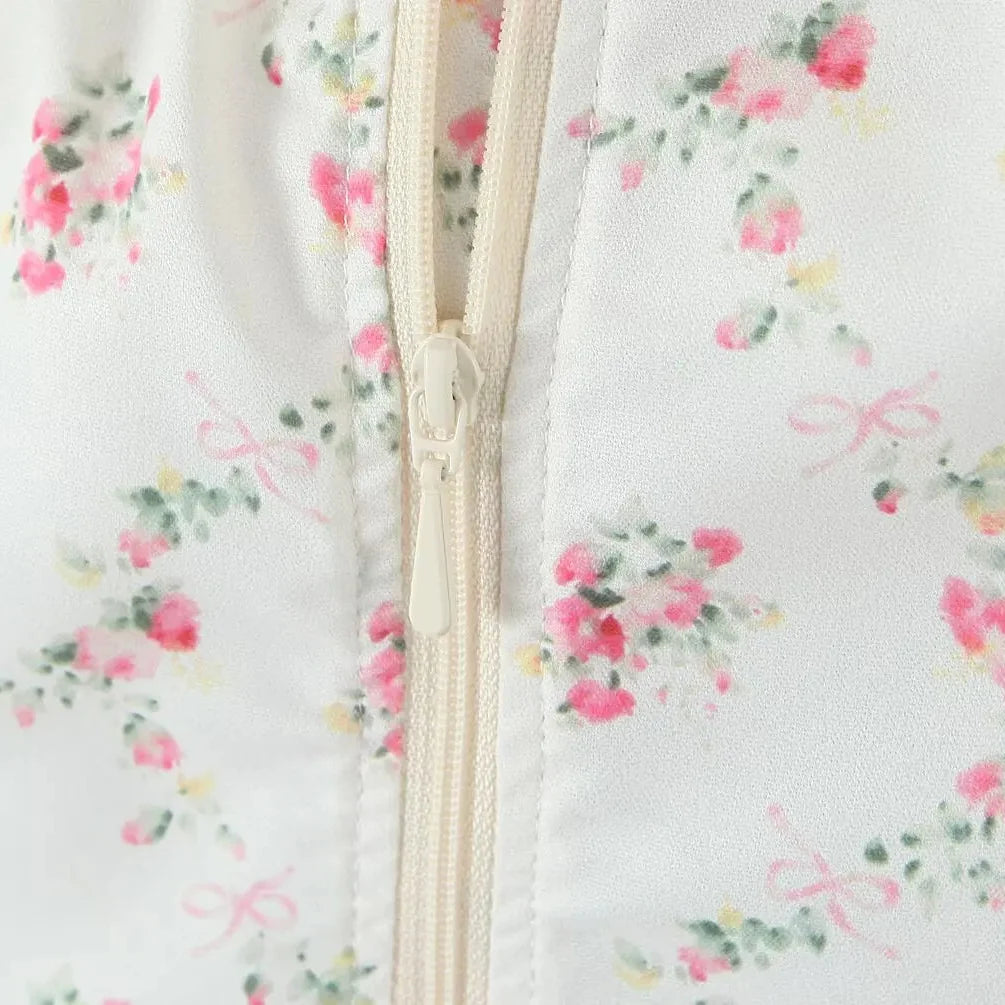 Y2K Floral Lace Trim Cami Top