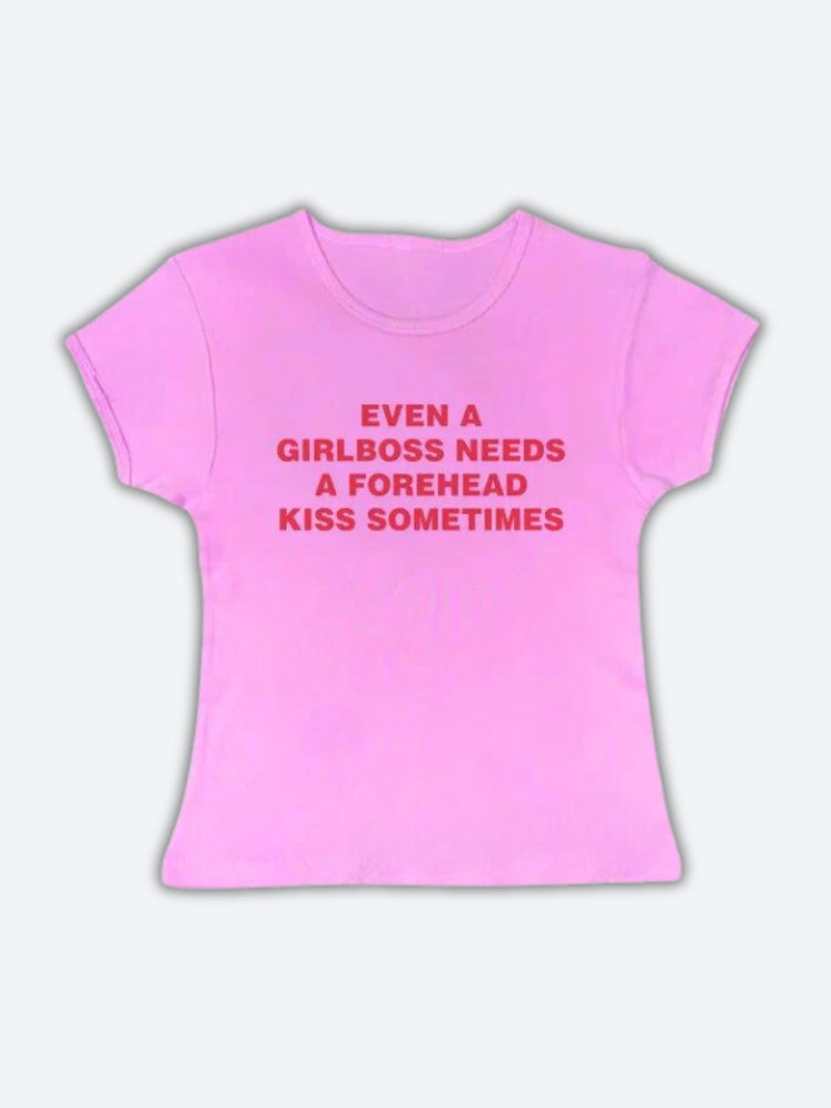 Y2K Girlboss Needs A Forehead Kiss Tee