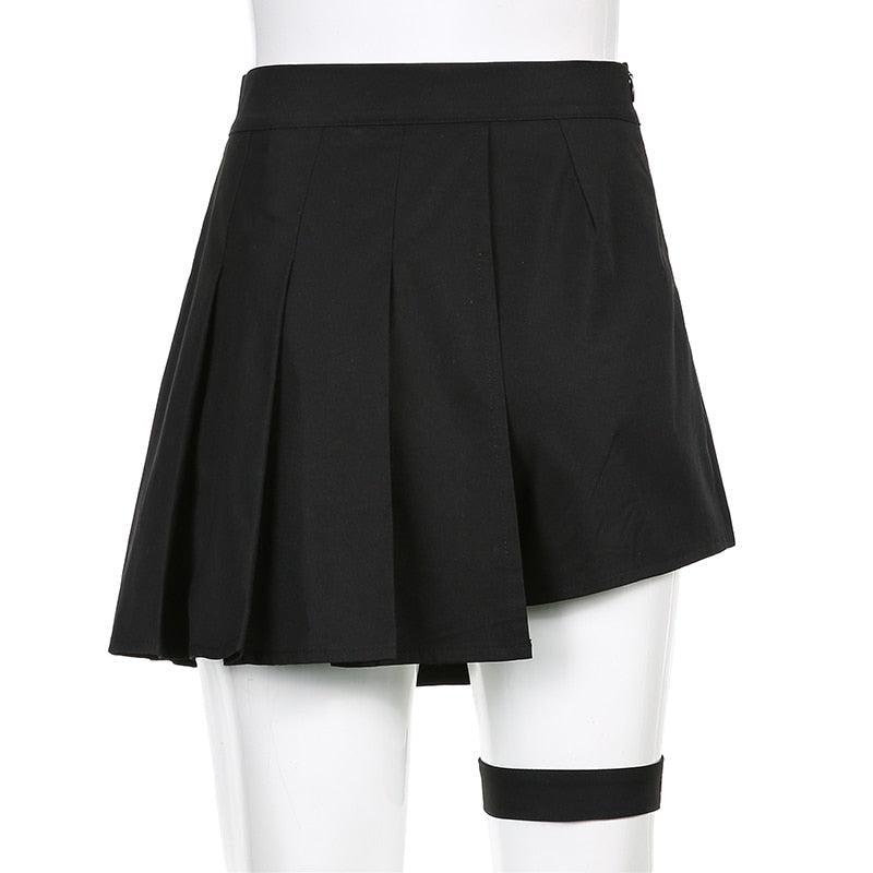 Goth Mini Skirt with Belt