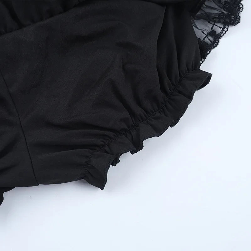Goth Ruffle Skirted Shorts