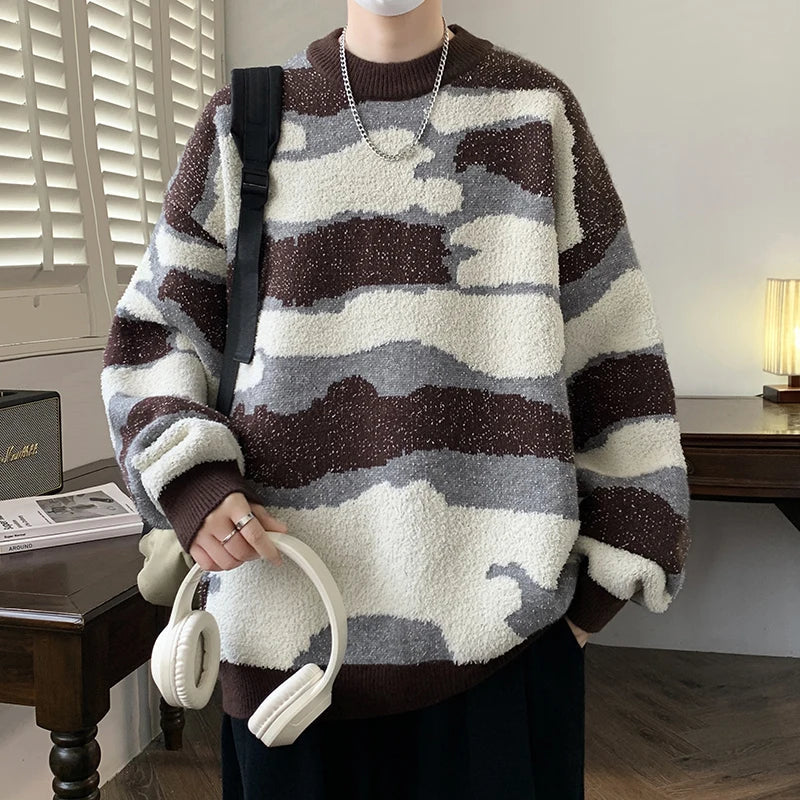Y2K Graphic Patterned Sweater