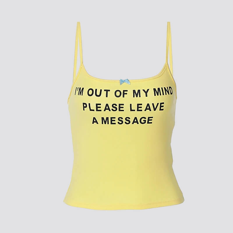 Y2K Graphic Text Tank Top