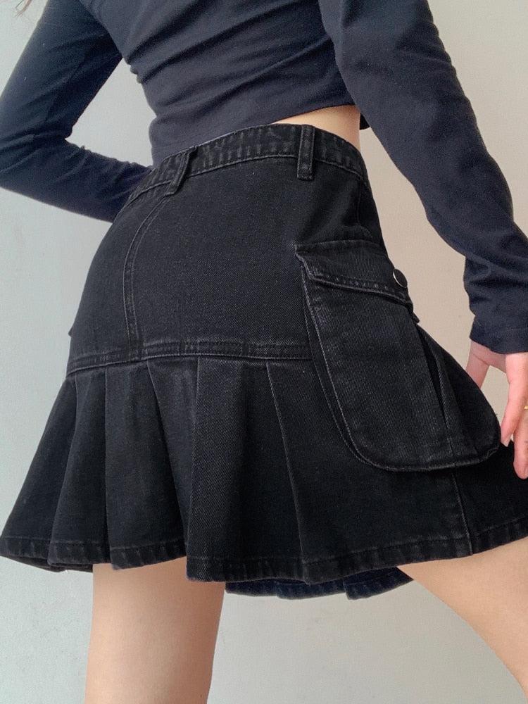 Grunge Cargo Mini Skirt