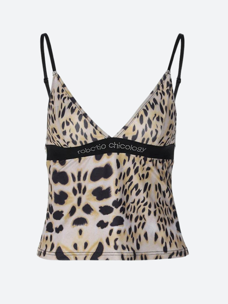 Y2K Leopard Top