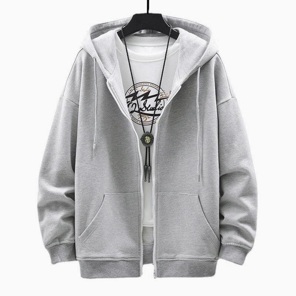 Y2K Men Zip-Up Hoodie