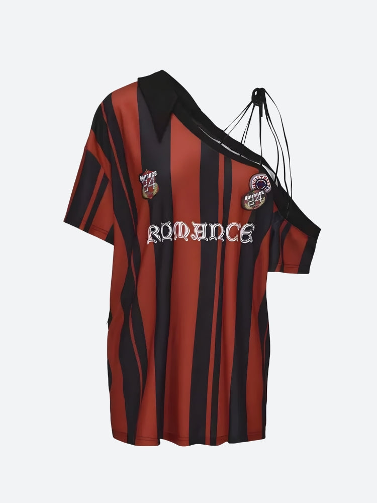 Y2K One Shoulder Jersey Top