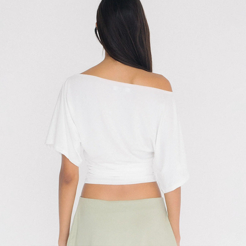 Y2K One Shoulder Ruched Top
