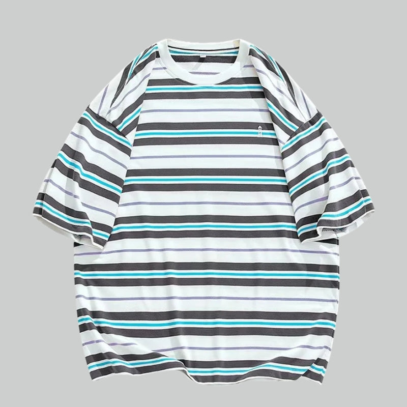 Y2K Oversized Striped Tee
