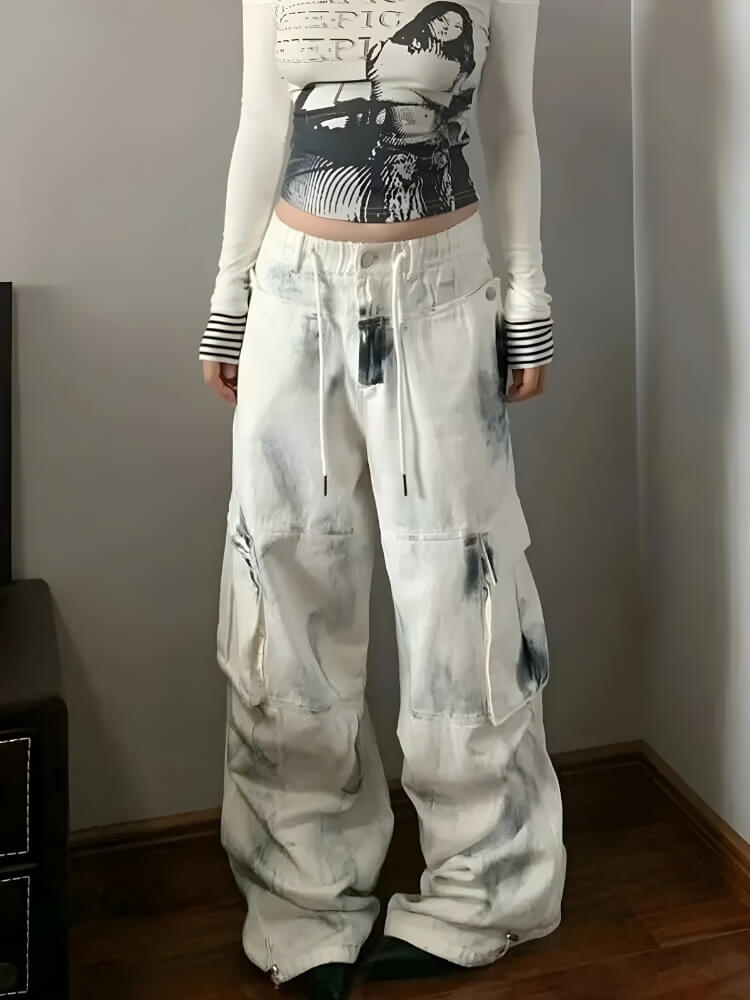 Y2K Painted Cargo Pants