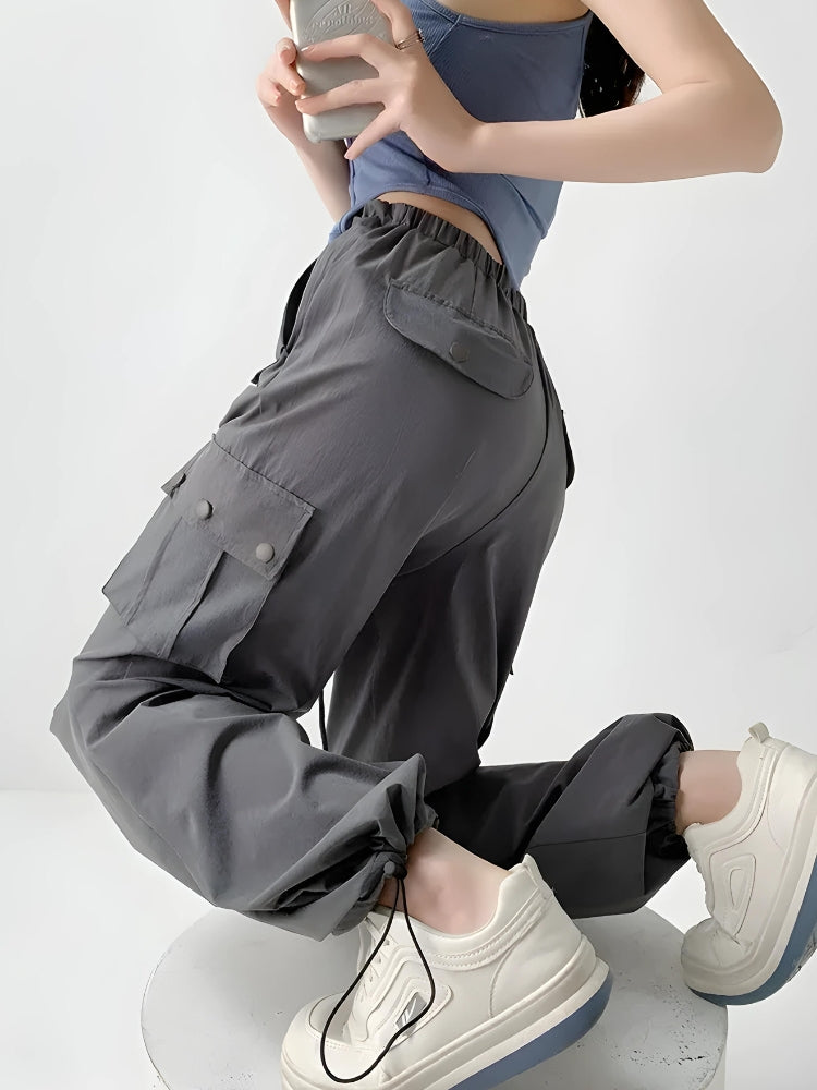 Y2K Parachute Cargo Pants