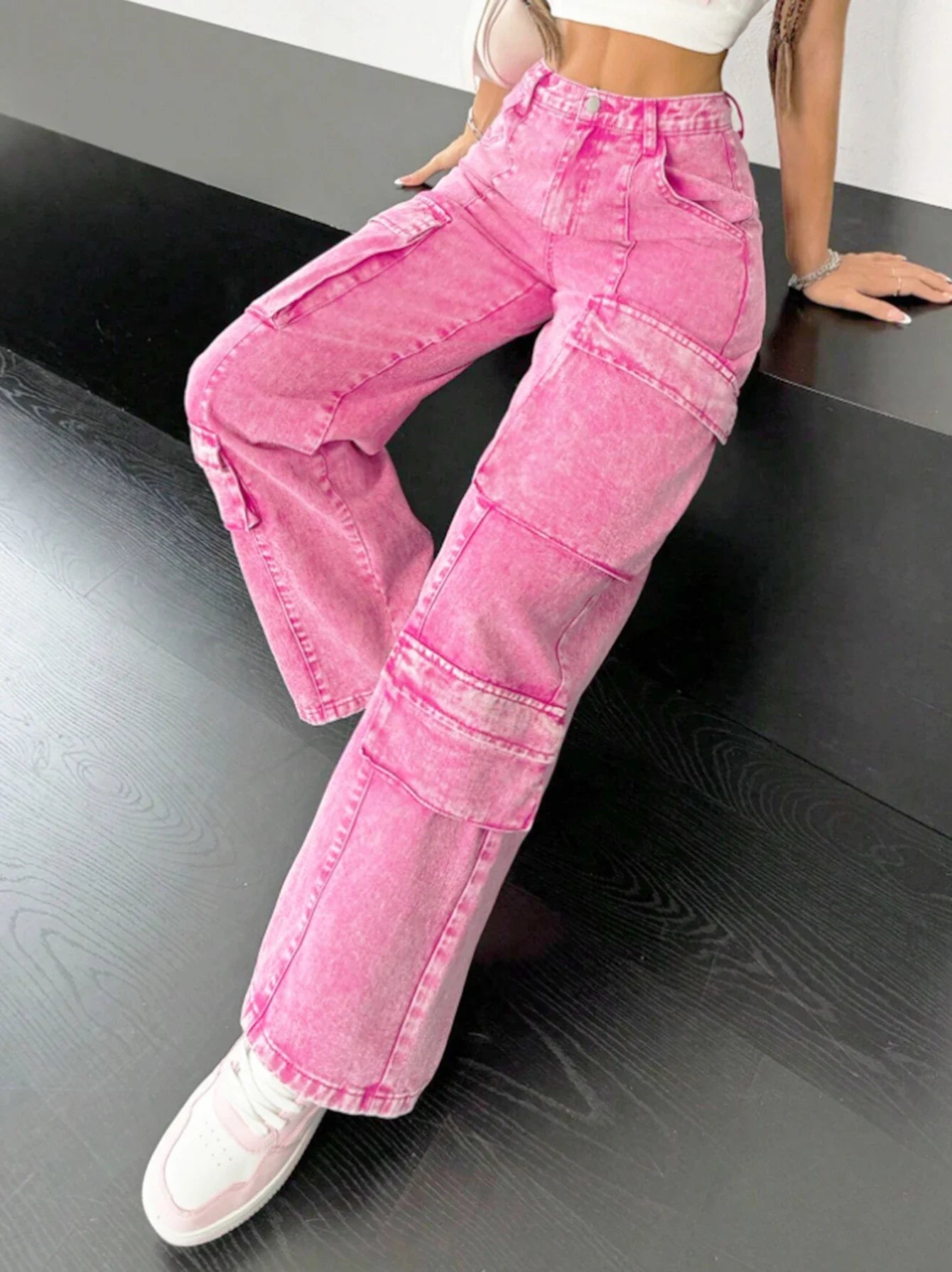 Y2K Pink Cargo Pants