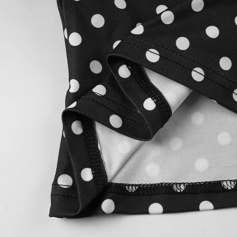 Y2K Polka Dot Halter Top
