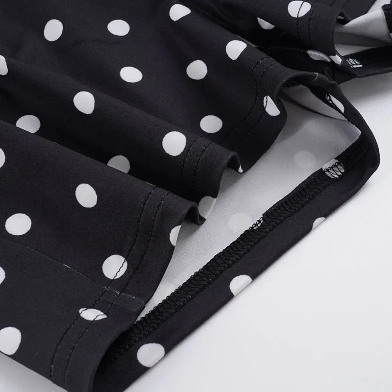 Y2K Polka Dot Top & Shorts Two Piece Set