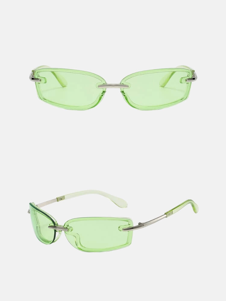 Y2K Rimless Rectangle Sunglasses