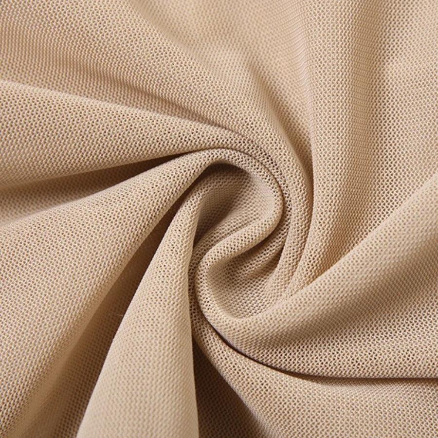 Y2K Skin Colored Mesh Top