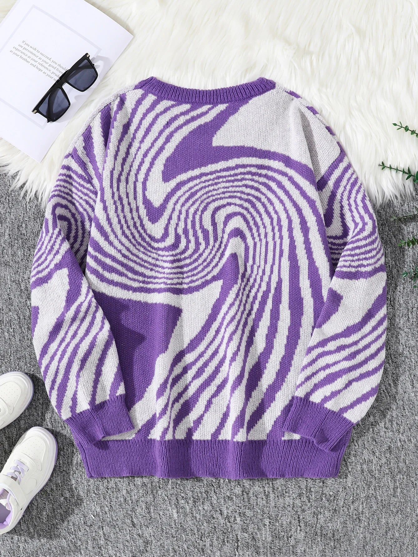 Y2K Spiral Pullover Sweater