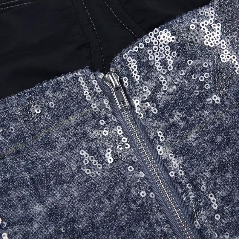 Star Sequined Crop Top