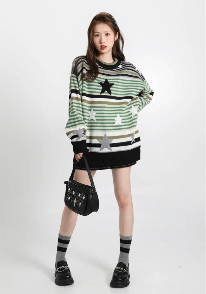 Y2K Vintage Star Sweater