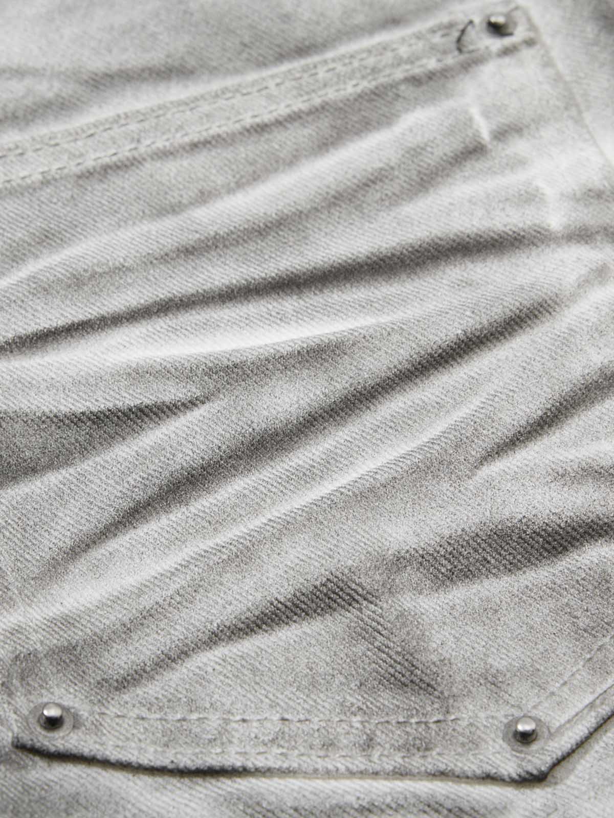 Heavy-duty Waxed Flared Jeans; White / S, White / M, White / L, White / XL, White / 2XL