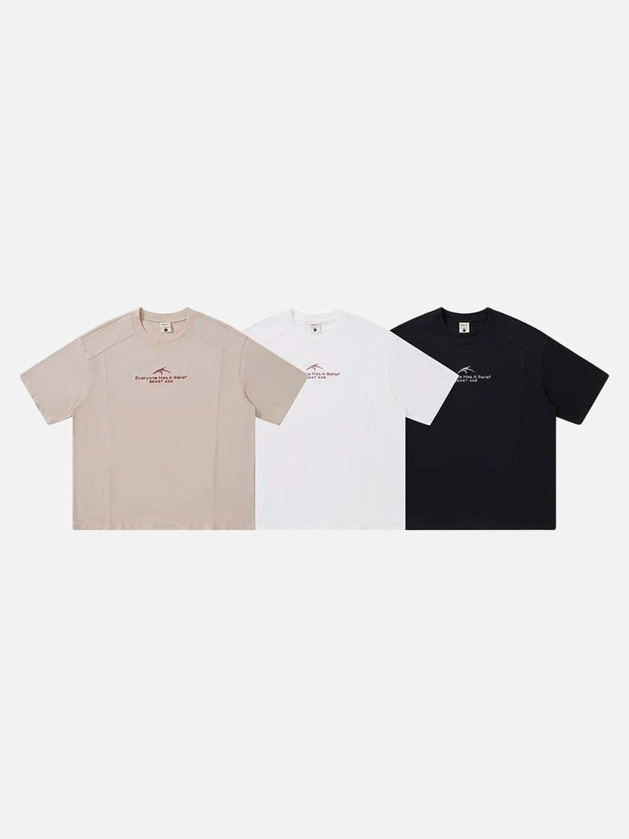 DAXUEN Abstract graphic crew neck t-shirt