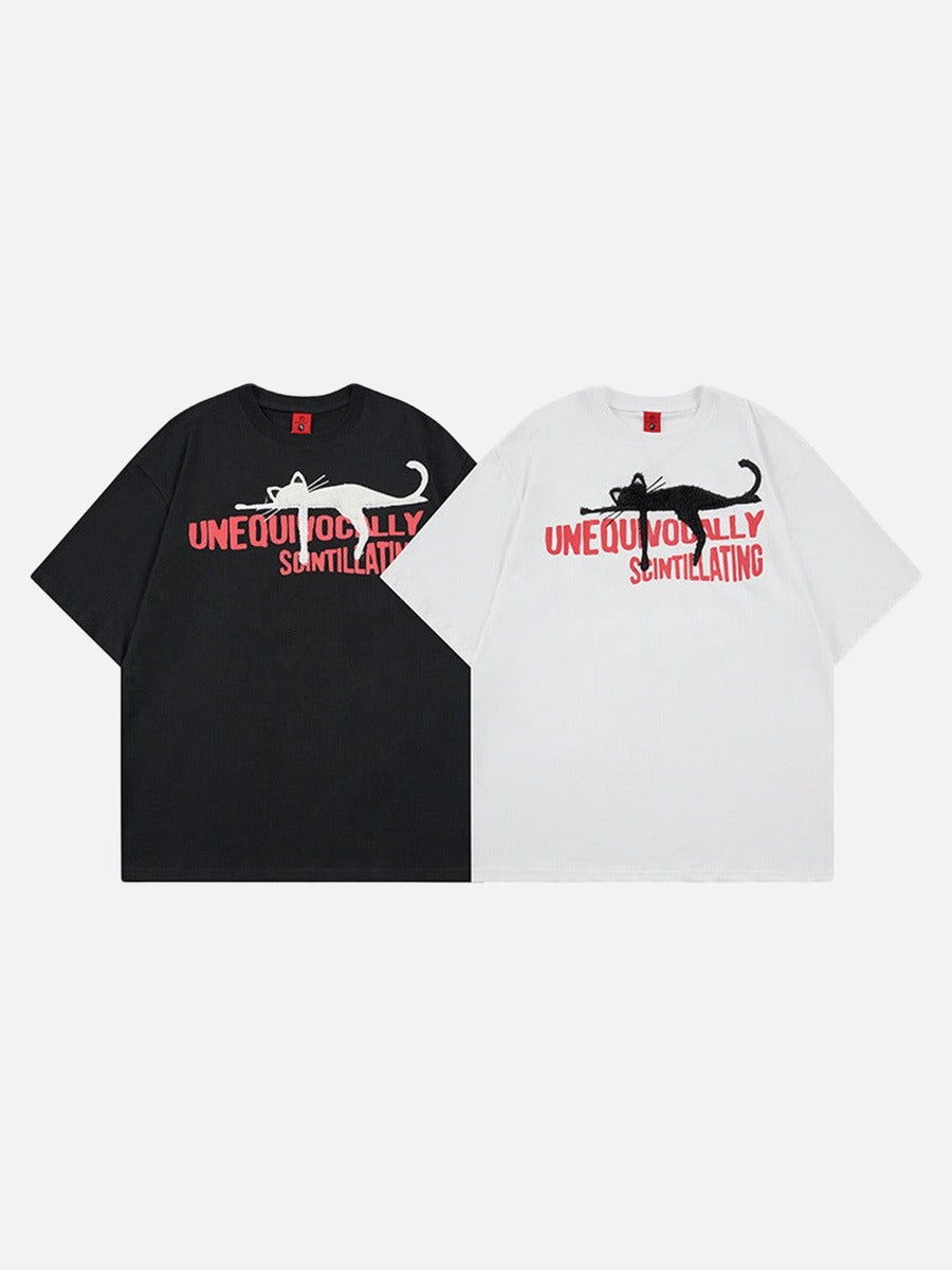 DAXUEN Chill Cat Graphic T-Shirt