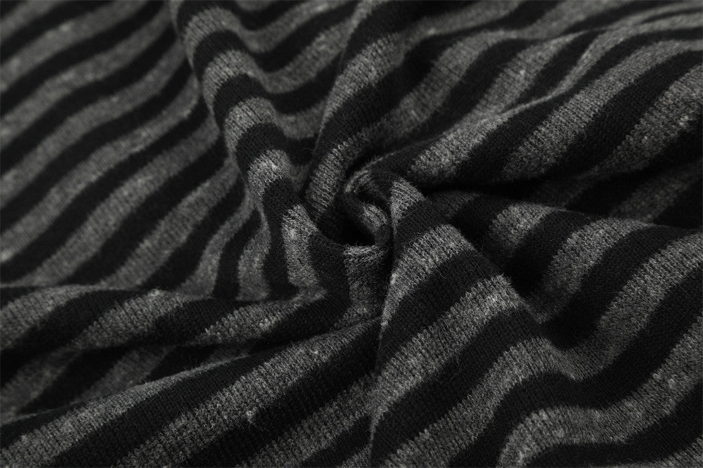 Striped Distressed Graphic Hoodie