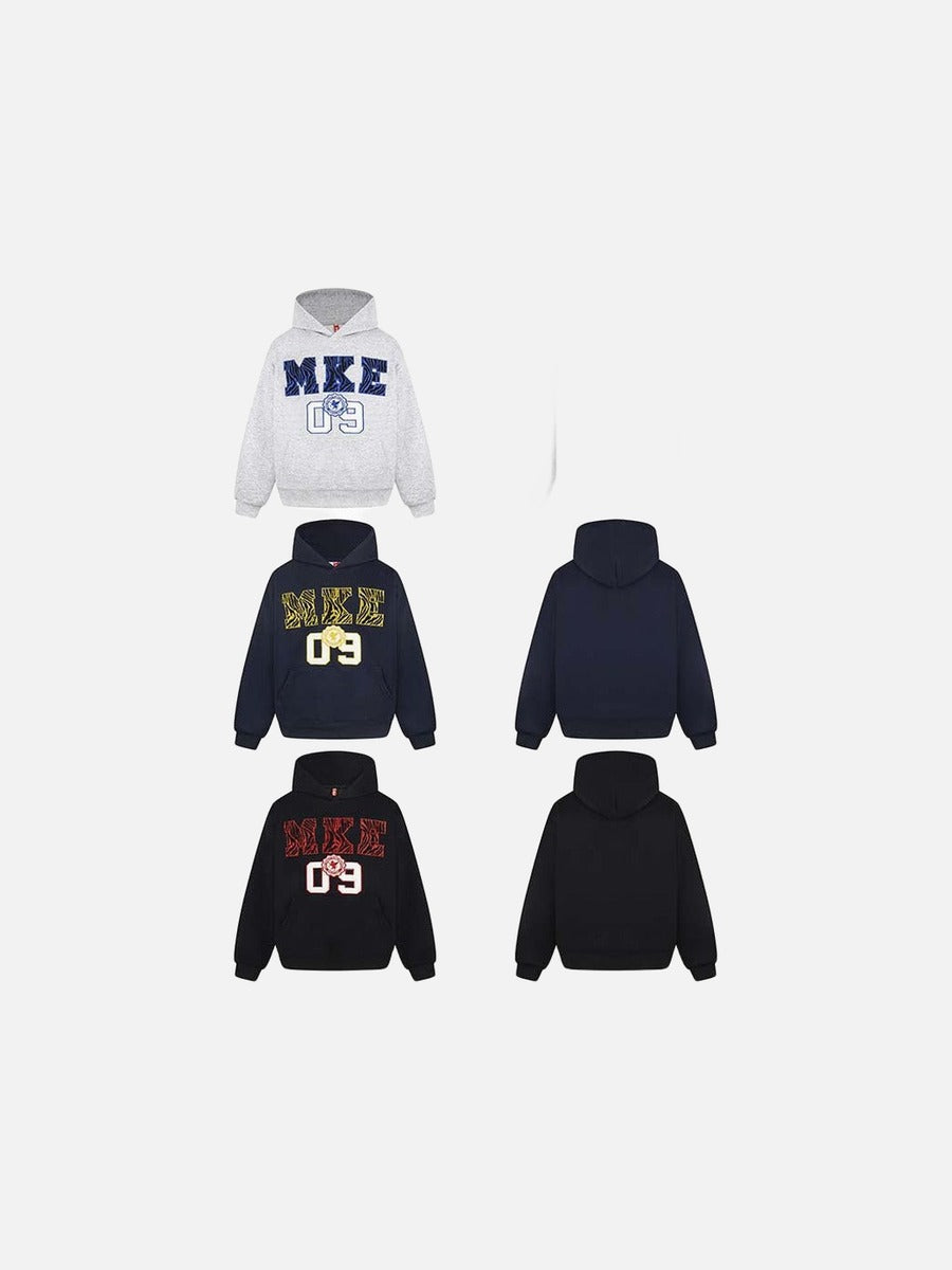 DAXUEN Pullover hoodie with graphic text and kangaroo pocket