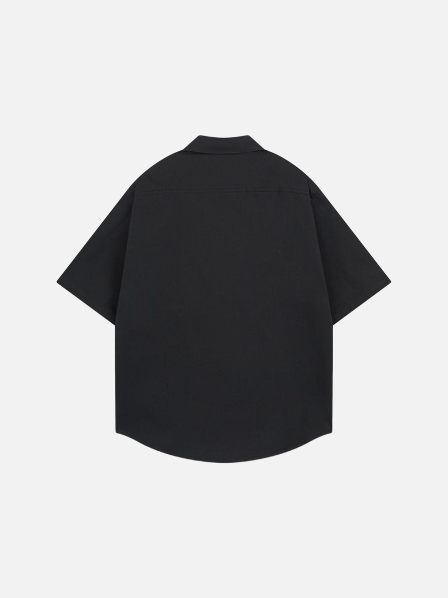 DAXUEN Short-sleeved button-down shirt with graphic print