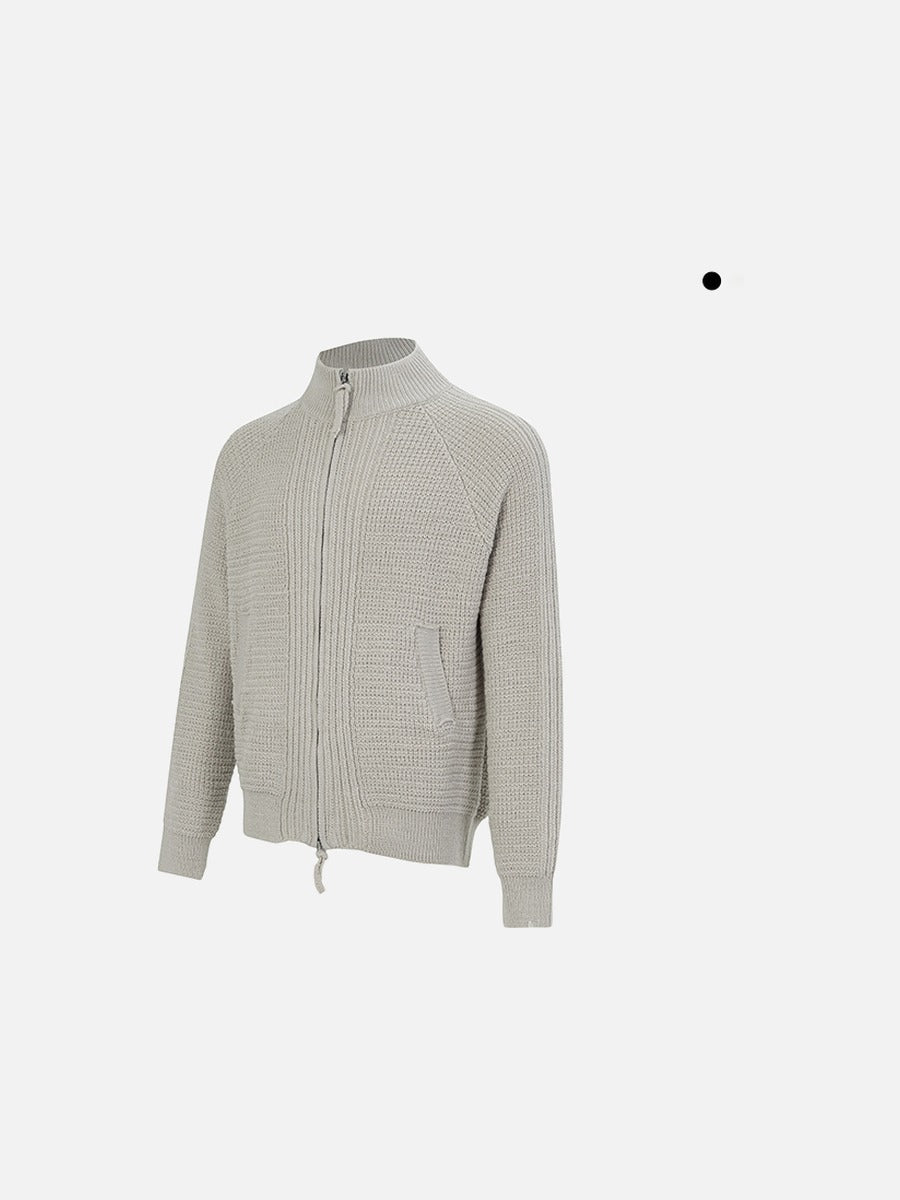 DAXUEN Textured full-zip cardigan sweater