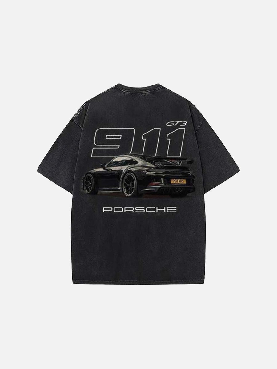 DAXUEN Oversized vintage washed crew-neck t-shirt
