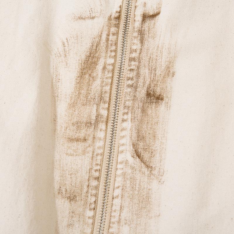 Loose Patchwork Zip-up Jacket