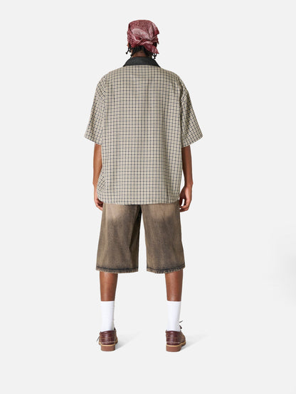 Plaid Embroidery Shirt