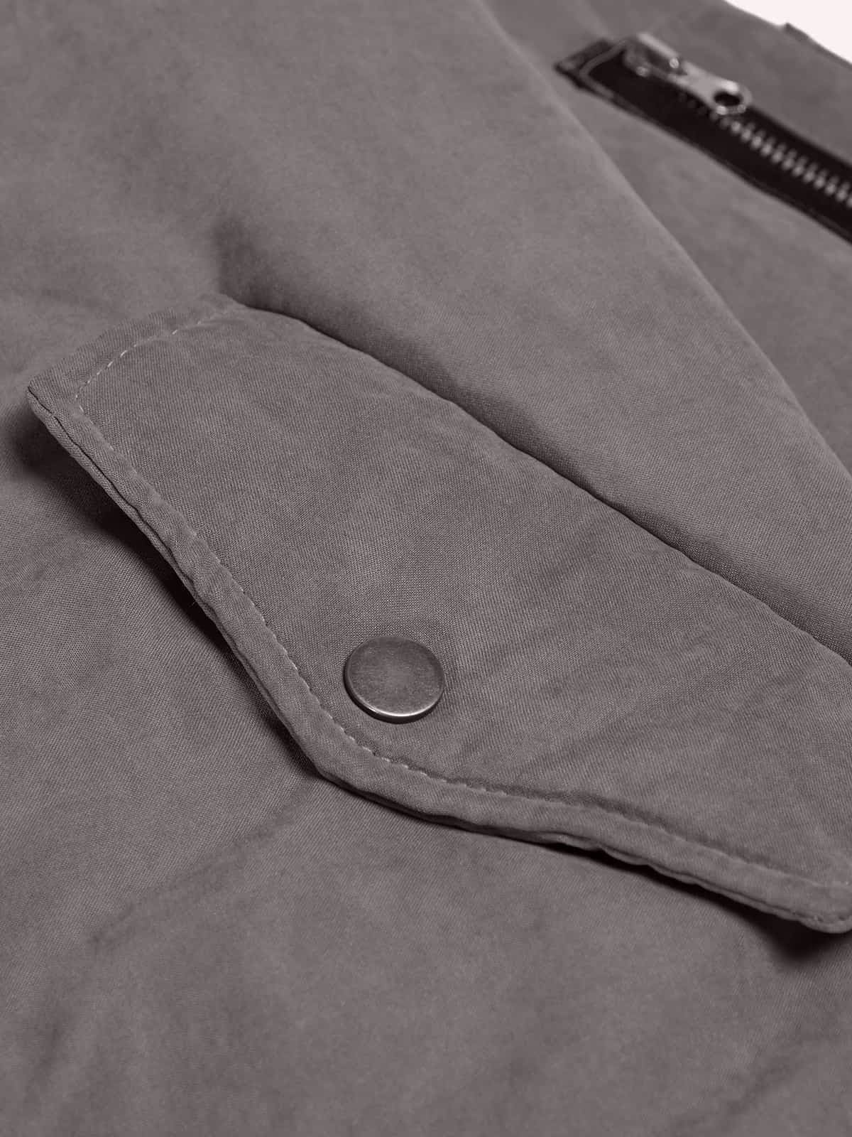Oversized Reversible Fur Hooded Jacket - 2544; Gray / S, Gray / M, Gray / L, Gray / XL, Gray / 2XL