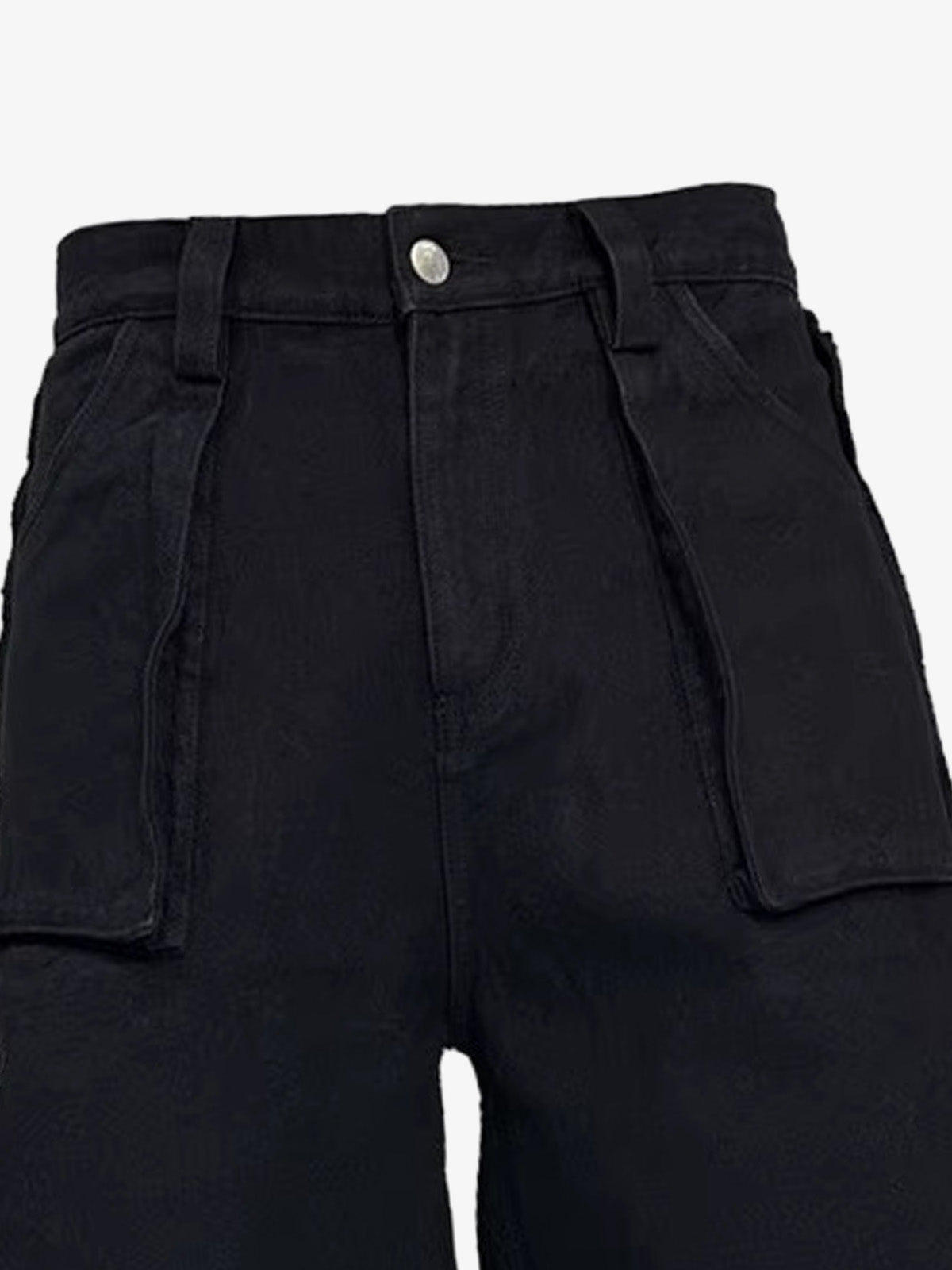 Flag Graphic Washed Distressed Jeans; Black / S, Black / M, Black / L, Black / XL, Black / 2XL